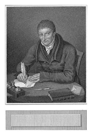 Foto de Retrato del predicador Bernardus Verwey en un escritorio. - Imagen libre de derechos