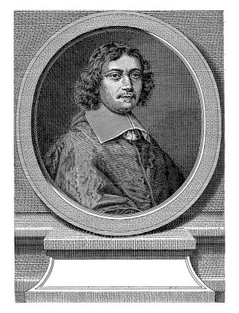 Foto de Portret van Jean-Francois Paul de Gondi, Michel Aubert, después de desconocido, 1755, grabado vintage. - Imagen libre de derechos