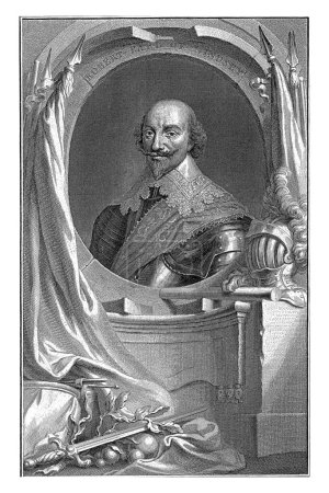 Téléchargez les photos : Portrait de Robert Bertie, 1er comte de Lindsey, Jacob Houbraken, d'après C. Johnson, 1742 - en image libre de droit