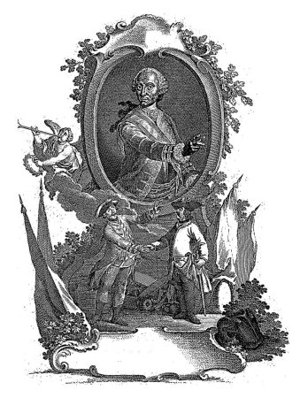 Foto de Portret van Gideon Ernst von Laudon, Johann Esaias Nilson, 1731 - 1788 - Imagen libre de derechos