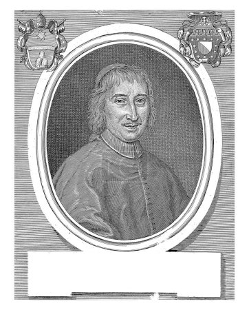 Foto de Portret van kardinaal Ulisse Giuseppe Gozzadini, Girolamo Rossi (II), después de Pietro Nelli, 1709 - 1762, grabado vintage. - Imagen libre de derechos