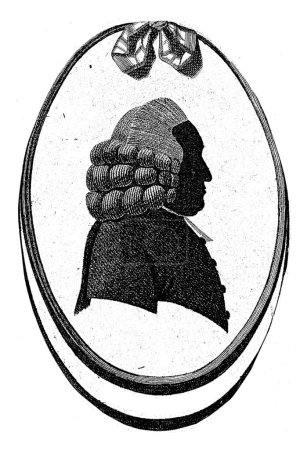Téléchargez les photos : Portrait en silhouette de Petrus Kaas, Govert Kitsen, 1776 - 1810 Portrait de Petrus Kaas, prédicateur dans diverses villes néerlandaises. Il porte une perruque et un bef.. - en image libre de droit