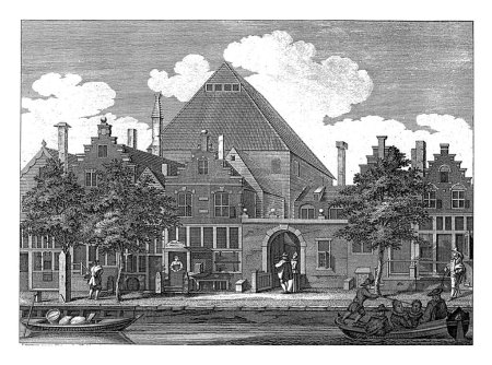 Foto de Vista de la Academia Alemana Baja de Samuel Coster en el Keizersgracht, 1617, Caspar Jacobsz. Philips, después de Jacobus Versteegen, después de Andries Schoemaker, c. 1752 - 1789. - Imagen libre de derechos