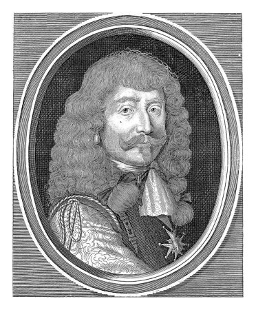 Foto de Retrato de Henri de Lorraine, Cornelis Meyssens, después de Adriaen van Bloemen, 1670 Retrato de Henri de Lorraine, conde de Harcourt. - Imagen libre de derechos