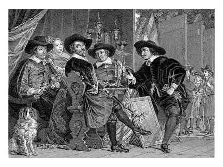 Foto de Los cuatro overmen del arco largo (St Sebastiaan) goles en Amsterdam, 1653, Joachim Jan Oortman Jr., después de Bartolomé van der Helst, después de Marchais, 1812. - Imagen libre de derechos
