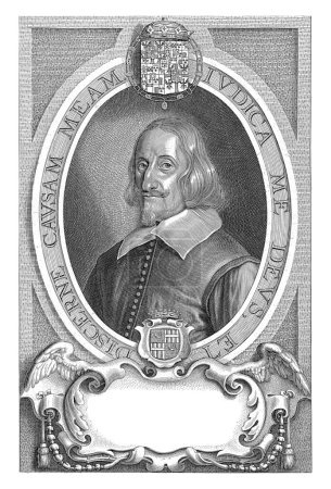 Téléchargez les photos : Portrait de Franziscus Nerlius, Cornelis Galle (II), d'après Anselm van Hulle, 1648 Portrait de Franziscus Nerlius, comte de Valdere, émissaire lors des négociations pour la paix de Munster. - en image libre de droit