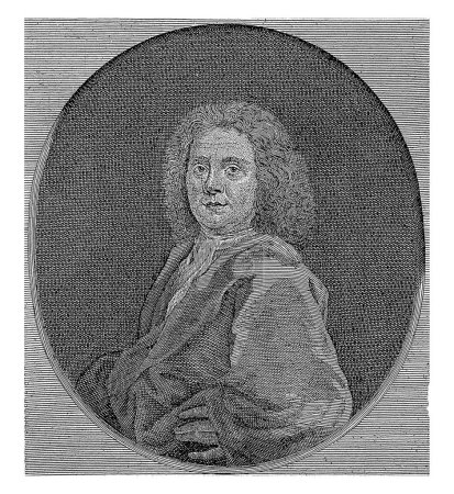 Téléchargez les photos : Portrait d'Hermanus Boerhave, Georg Paul Busch, v. 1716 - 1756, gravé vintage. - en image libre de droit