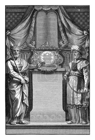 Foto de Alegoría del Antiguo y Nuevo Testamento con Moisés y Aarón, Abraham de Blois, después de Gerard de Lairesse, 1651 - 1679 Alegoría del Antiguo y Nuevo Testamento - Imagen libre de derechos