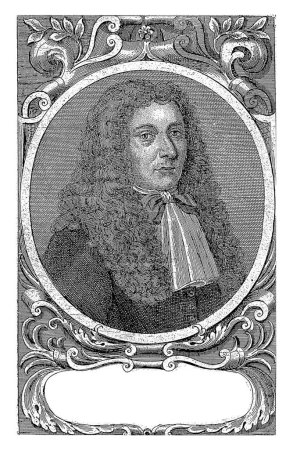 Photo for Portrait of Cornelis Bontekoe, Georg Paul Busch, 1722, vintage engraved. - Royalty Free Image