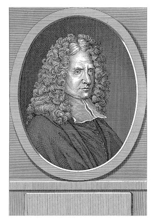 Téléchargez les photos : Portrait de Giuseppe Lanzoni, Claude Ier Duflos, 1675-1727, gravé vintage. - en image libre de droit