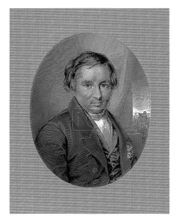 Foto de Retrato de Willem de Clercq, Henricus Wilhelmus Couwenberg, 1829 - 1845, grabado vintage. - Imagen libre de derechos