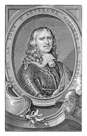 Téléchargez les photos : Portrait de Hendrik de la Tour d'Auvergne, Jacob van der Schley, d'après Meissonier, 1725 - 1779 Portrait de Hendrik de la Tour d'Auvergne. - en image libre de droit