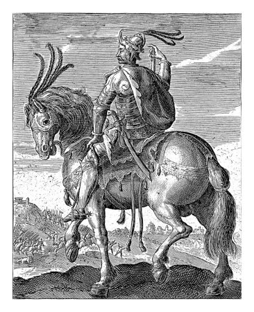 Foto de Alberto II de Habsburgo a caballo, Crispijn van de Passe (I), 1604 Alberto II de Habsburgo, emperador romano alemán, a caballo. - Imagen libre de derechos