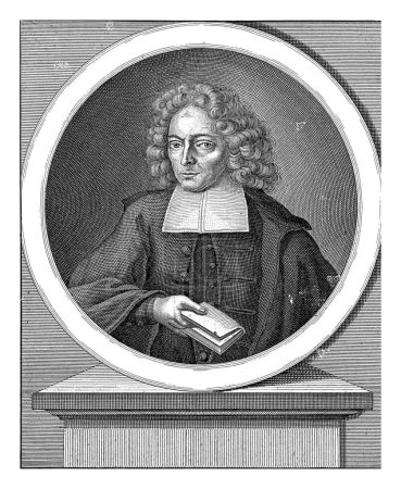 Photo for Portrait of Adam van Halen, Pieter Sluyter, after Nicolaas Juweel (I), in or after 1704 - 1713 Portrait of the preacher and writer Adam van Halen at the age of 54. - Royalty Free Image