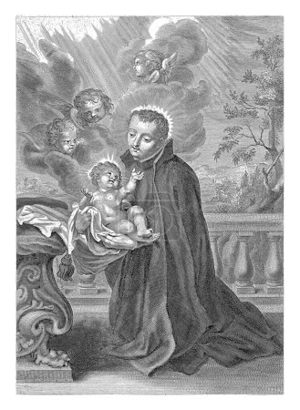 Photo for H. Stanislaus Kostka with the Christ Child in his arms, Cornelis Galle (I), 1586 - 1650 The Jesuit Stanislaus Kostka with the Christ Child in his arms. - Royalty Free Image