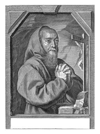Téléchargez les photos : Portrait de François Leclerc du Tremblay, Pieter de Jode (II), 1628 - 1670 Portrait de François Leclerc du Tremblay, moine capucin. - en image libre de droit