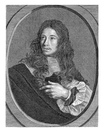 Téléchargez les photos : Portrait d'Etienne Picart, Bernard Picart, d'après Velut, 1690 Portrait d'Etienne Picart, aussi appelé "le Romain", à l'âge de 25 ans. Il est le père de l'artiste. - en image libre de droit