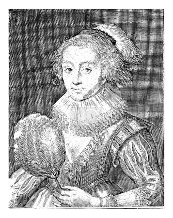 Foto de Retrato de Katherine Manners, duquesa de Buckingham, Magdalena de Passe, 1610 - 1638 Retrato de Katherine Manners, duquesa de Buckingham y diecinueve baronesa de Ros de Helmsley. - Imagen libre de derechos