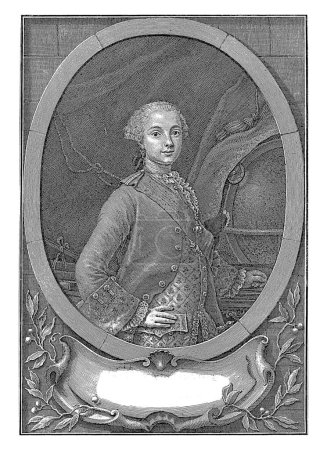 Foto de Retrato de Fernando, duque de Parma, Francesco Zucchi, 1702 - 1764, grabado vintage. - Imagen libre de derechos