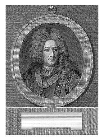 Téléchargez les photos : Portrait d'Anne Jules Duc de Noailles, Louis Jacques Cathelin, 1771, gravé vintage. - en image libre de droit
