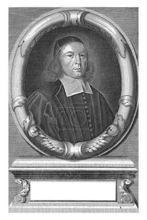 Photo for Portrait of John Flavel, Michiel van der Gucht, 1670 - 1725 Bust portrait of John Flavel in gown, with kalot. The portrait is framed in an oval frame. - Royalty Free Image