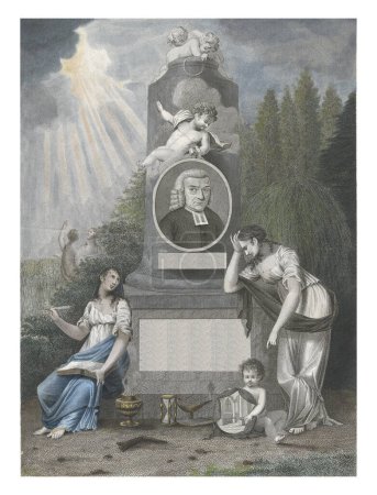 Téléchargez les photos : Mémorial pour Isaac Scholten, Walraad Nieuwhoff, 1818 - 1820 Mémorial pour Isaac Scholten, ministre évangélique luthérien restauré à Amsterdam, décédé en 1818. - en image libre de droit