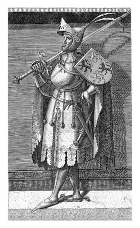Foto de Retrato de Guillermo IV, conde de Holanda, Philips Galle (atribuido al taller de), después de Willem Thibaut, 1578 Guillermo IV, conde de Holanda y Henao. - Imagen libre de derechos