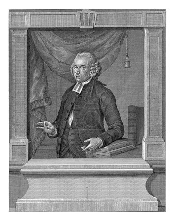 Photo for Portrait of Carolus Pantekoek, Mathias de Sallieth, after Leonardus Temminck, 1786 Portrait of Carolus Pantekoek, preacher and poet. - Royalty Free Image