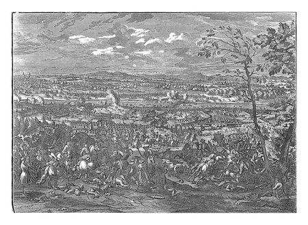 Photo for Battle of Senta, 1697, Jan van Huchtenburg, 1729 The Battle of Senta (Zenta) on the Tisza River in Serbia on 11 September 1697 between the Turks and the Imperial troops under Prince Eugene of Savoy. - Royalty Free Image
