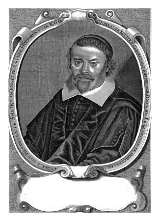 Photo for Portrait of Johannes Rulitius, Harmen de Mayer, 1651 - 1701 Portrait of Johannes Rulitius, minister in the English and High German church in Amsterdam, in an oval frame. - Royalty Free Image