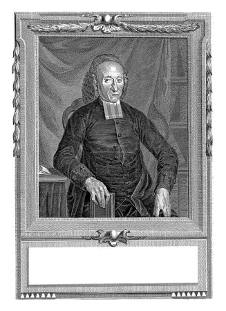 Téléchargez les photos : Portrait de Johannes Habbema, Johan van der Spruyt, d'après Johannes Zacharias Simon Prey, 1785 Portrait de Johannes Habbema, pasteur à Rotterdam, - en image libre de droit