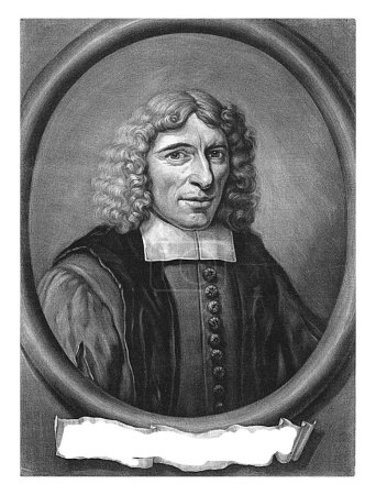 Foto de Retrato de Gerard de Vries, Michiel Gillig, 1685 Gerard de Vries, profesor de filosofía en Utrecht. - Imagen libre de derechos