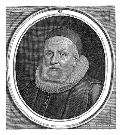 Photo for Portrait of Lutheran pastor Johan van Batteveld, Willem Jacobsz. Delff, 1635 Portrait of Lutheran preacher Johan van Batteveld, chestpiece dressed in mill collar and gown. - Royalty Free Image