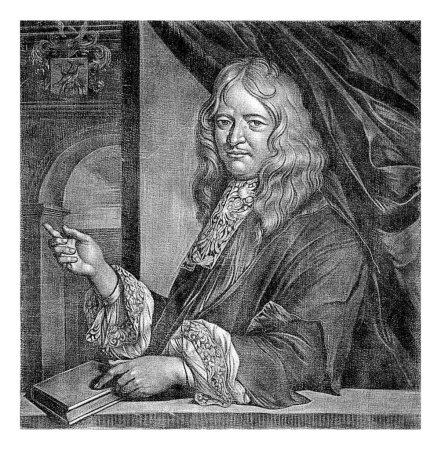 Téléchargez les photos : Portrait de Theodorus Craanen, Jacob Toorenvliet, 1651 - 1719 Leyde professeur de médecine et de philosophie Theodorus Craanen. - en image libre de droit