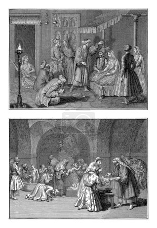Photo for Persian Wedding Ceremony and Baptism Ceremony, Bernard Picart (workshop of), after Bernard Picart, 1728 - Royalty Free Image