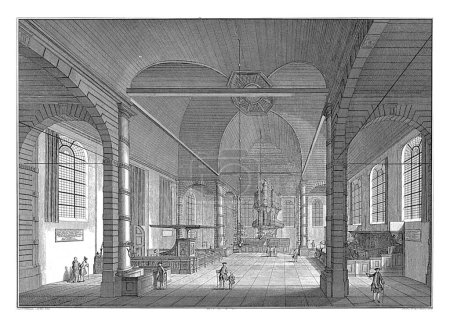 Foto de Interior del Oosterkerk en Rotterdam, Noach van der Meer (II), después de Cornelis Notemans, 1770 El interior del Oosterkerk en el Hoogstraat en Rotterdam. - Imagen libre de derechos