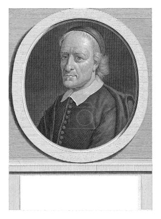 Téléchargez les photos : Portrait de Galen Abrahamsz. de Haan, Pieter van Gunst, d'après Michiel van Musscher, 1706 - 1731 Galen Abrahamsz. de Haan, ministre mennonite et médecin à Amsterdam. - en image libre de droit