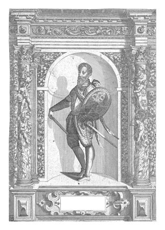 Téléchargez les photos : Portrait de Pietro Strozzi, Dominicus Custos, d'après Giovanni Battista Fontana, vers 1582 - au plus tard en 1601 Portrait de Pietro Strozzi armure mt. - en image libre de droit