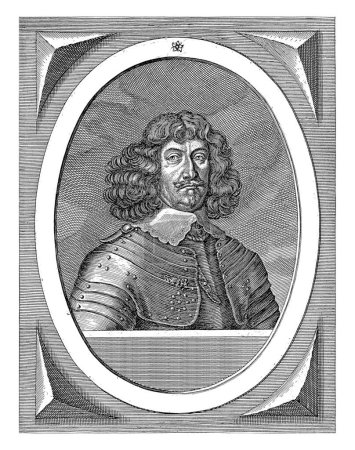 Téléchargez les photos : Portrait de Wenzel Czabeliczki von Sauticz, Friedrich van Hulsen, 1649 Buste de Wenzel Czabeliczki von Sauticz, à droite dans un ovale avec inscription en latin. - en image libre de droit