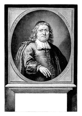 Téléchargez les photos : Portrait du prédicateur Josias van der Kapelle, Thomas van der Wilt, d'après Wallerant Vaillant, 1691 - en image libre de droit