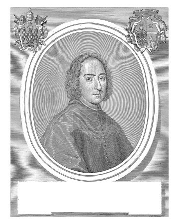 Photo for Portrait of Cardinal Alessandro Albani, Girolamo Rossi (II), after Pietro Nelli, 1721 - 1762, vintage engraved. - Royalty Free Image