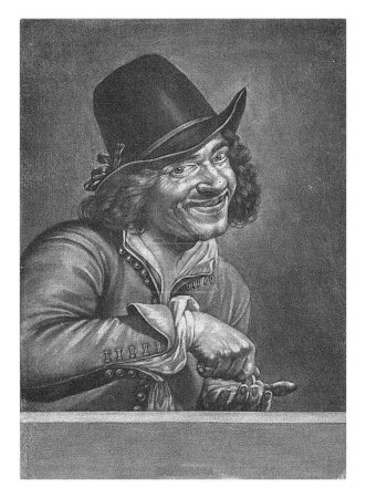 Téléchargez les photos : Man Counting Coins (The Audience), Abraham Bloteling, d'après Petrus Staverenus, 1652 - 1690 The Audience. Un homme dans un chapeau compte les pièces. - en image libre de droit