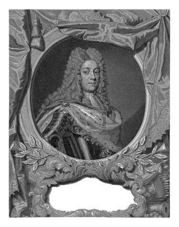 Téléchargez les photos : Portrait de George II d'Angleterre en tant que Prince de Galles, Pierre de Grâce, d'après Georg Wilhelm Lafontaine, 1706 - 1727 George II d'Angleterre en tant que Prince de Galles. - en image libre de droit