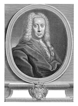 Téléchargez les photos : Portret van Senator Marietto, Carlo Gregori, d'après Giulio Pignatta, 1729-1759, gravé vintage. - en image libre de droit