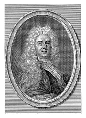Foto de Retrato de Johann Gottlieb Heineccius, Jacob van der Schley, después de Christian Muller (pintor), 1725 - 1779 Retrato del jurista alemán Johann Gottlieb Heineccius. - Imagen libre de derechos