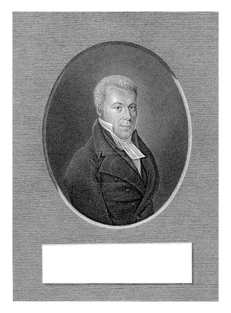 Foto de Retrato del predicador I.M.L. Rollo, Dirk Sluyter, después de Hendrik Willem Caspari, en o después de 1818, grabado vintage. - Imagen libre de derechos