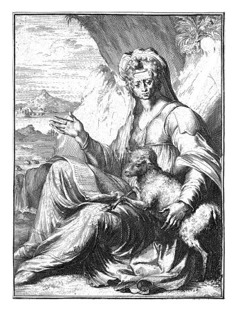 Téléchargez les photos : Sibyl d'Erythrée, Romeyn de Hooghe (attribué à), d'après Romeyn de Hooghe, 1688 Sibyl d'Erythrée - en image libre de droit