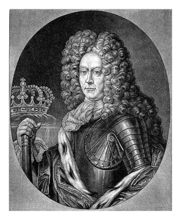 Téléchargez les photos : Portrait de George Ier, roi d'Angleterre, anonyme, 1680-1713, gravé vintage. - en image libre de droit
