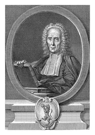 Foto de Retrato del jurista y biólogo Giuseppe Averani, Carlo Gregori, después de Giovanni Domenico Ferretti, 1729 - 1759, grabado vintage. - Imagen libre de derechos