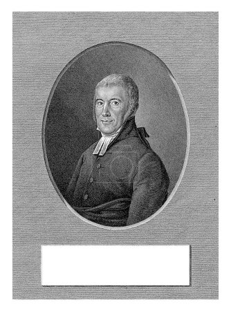 Foto de Retrato de Johan Wilhelm Statius Muller, Dirk Sluyter, después de Hendrik Willem Caspari, en o después de 1819 Retrato de Johan Wilhelm Statius Muller, pastor y miembro de la Hollandsche. - Imagen libre de derechos